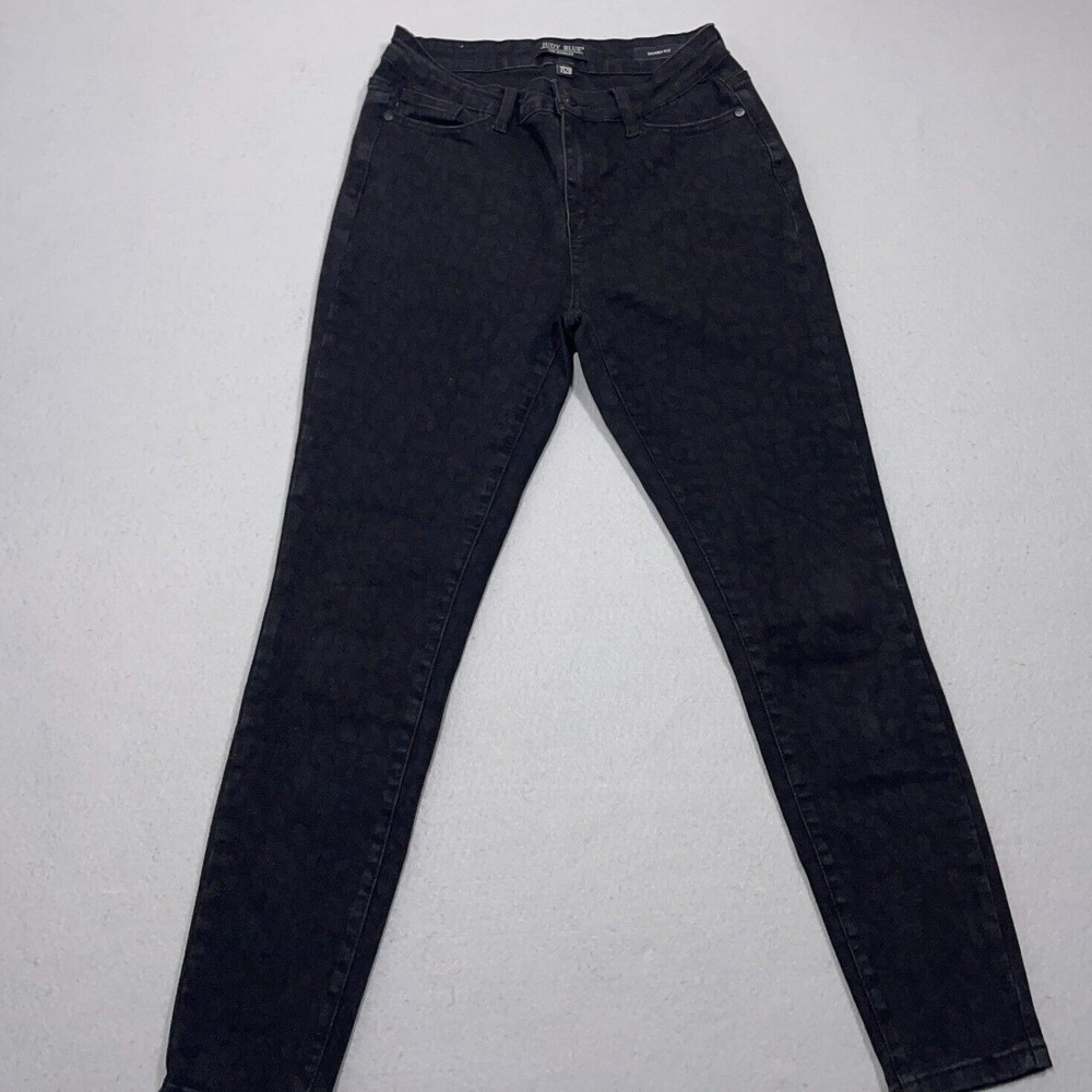 Judy Blue Jeans Women 7 28 Skinny Fit‎ Black Minimalist High Rise Stretch Denim